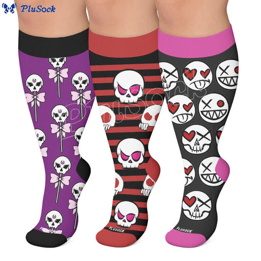 Plus SizeSkull Lollipops Compression Socks - image 0