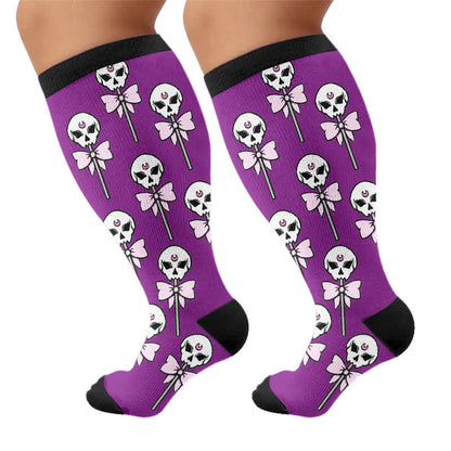 Plus SizeSkull Lollipops Compression Socks - image 8