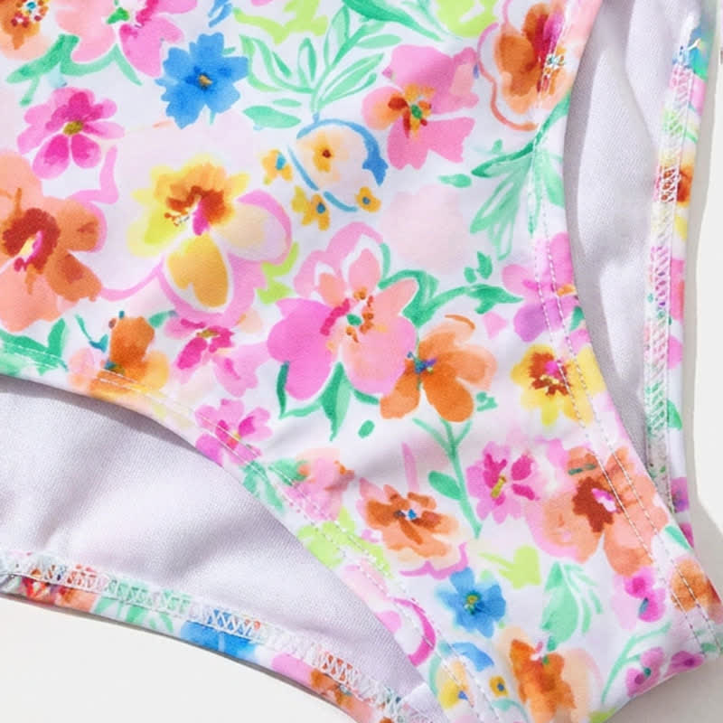 Blush Floral Smocked Bikini Set - image 8
