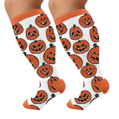 Plus Size Pumpkin Heart Compression Socks - image 9