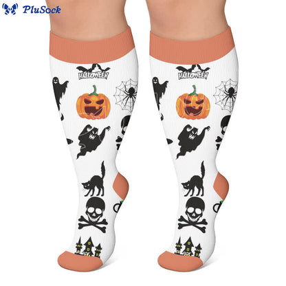 Plus Size Skull Ice Cream Compression Socks - image 6