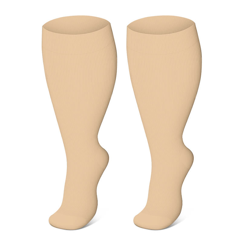 Plus Size Sport Compression Socks - Nude - 7XL - image 10