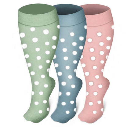 Plus Size Solid Color Compression Socks - image 0
