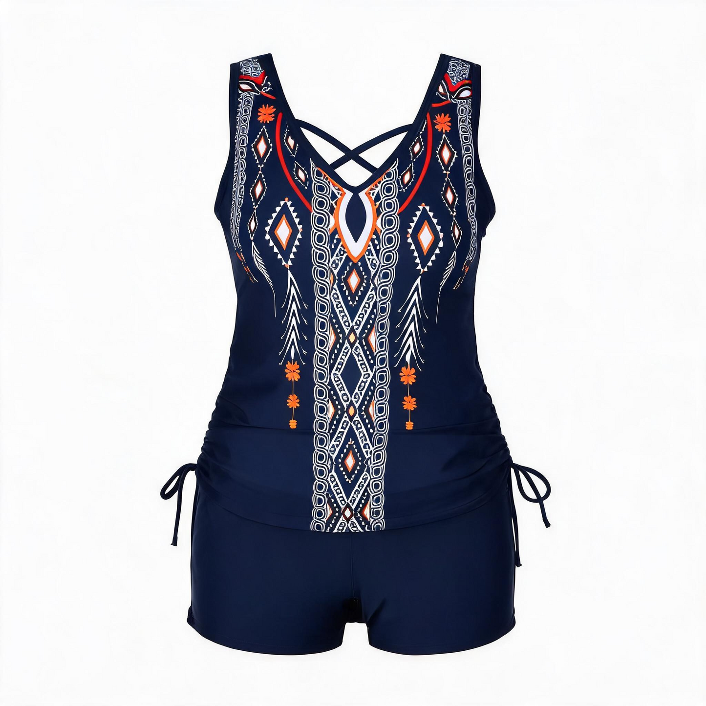 Floral Criss Cross Tankini Set - image 11