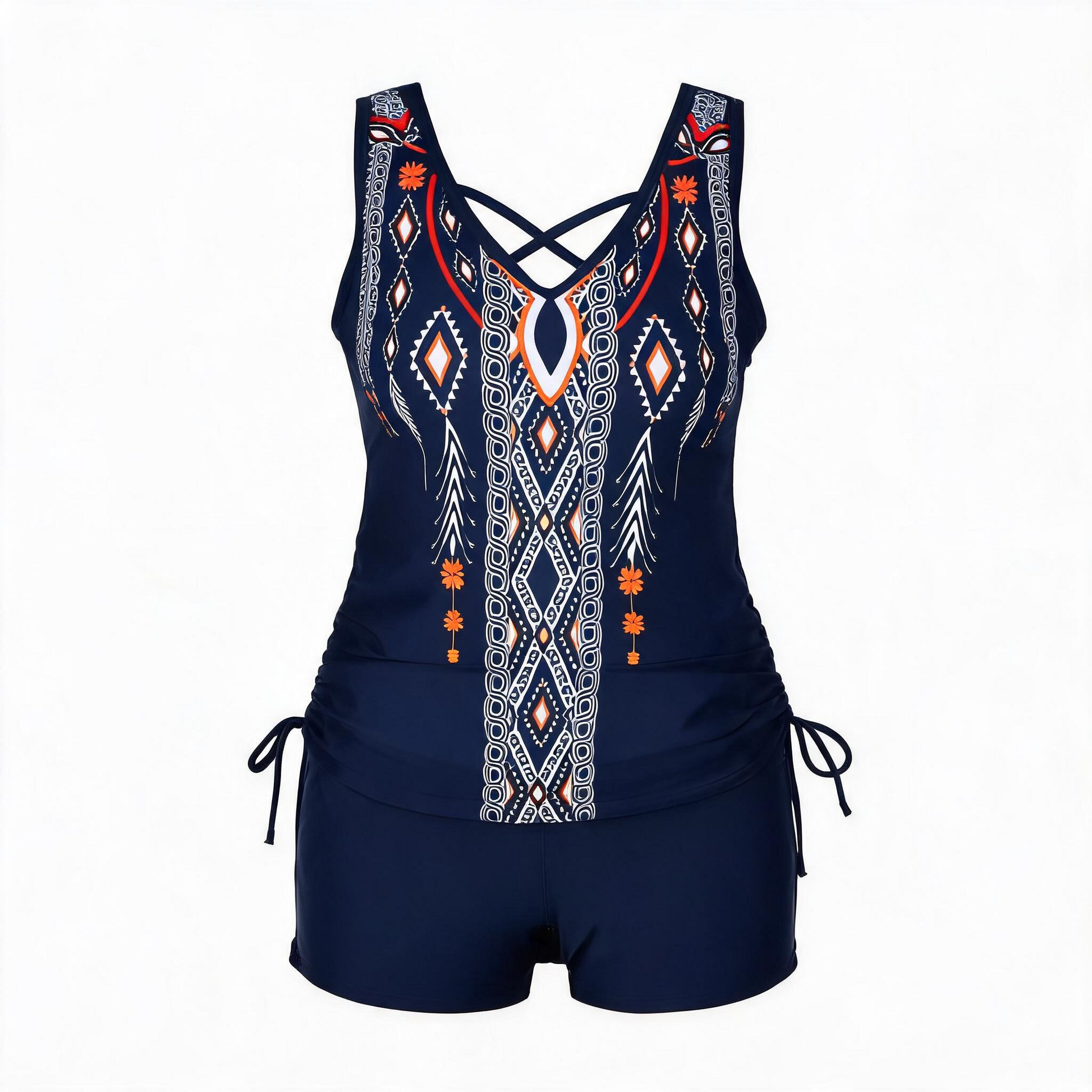 Floral Criss Cross Tankini Set - image 11