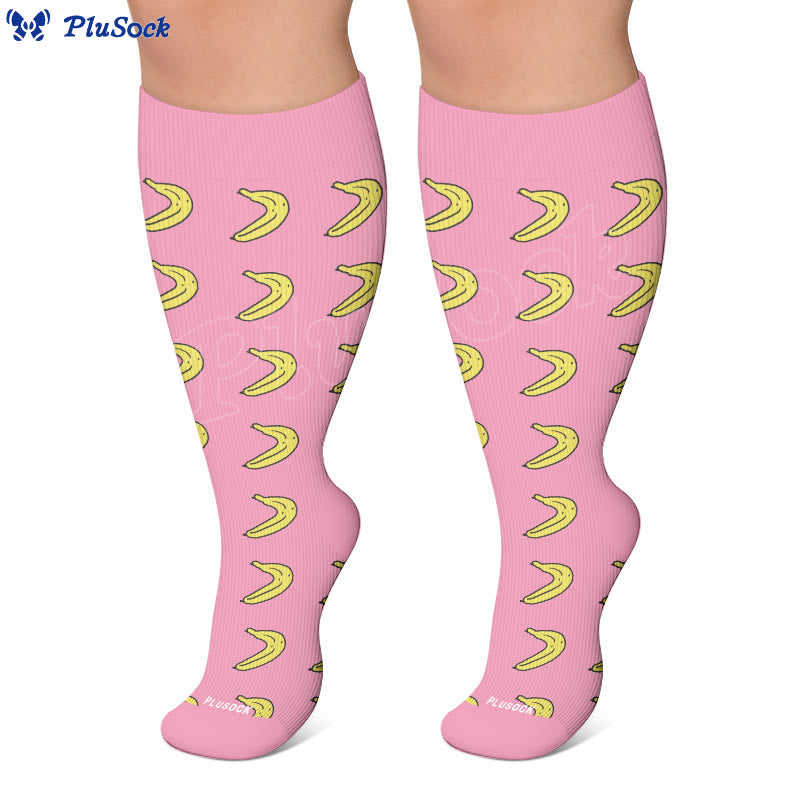Plus Size Fruity Fun Compression Socks(4 Pairs) - image 2