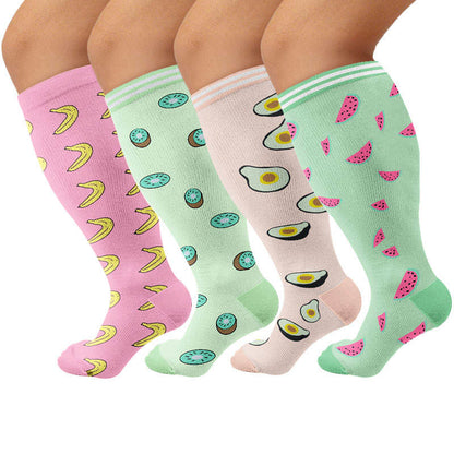 Plus Size Fruity Fun Compression Socks - image 1