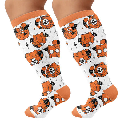 Plus Size Pumpkin Parade Compression Socks - image 8