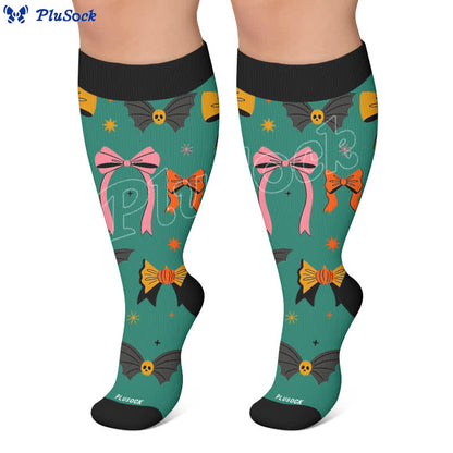 Plus Size Halloween Bat Compression Socks - image 5