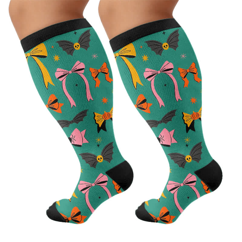 Plus Size Halloween Bat Compression Socks - image 8