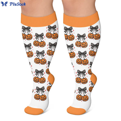 Plus Size Festive Bow Compression Socks - image 7