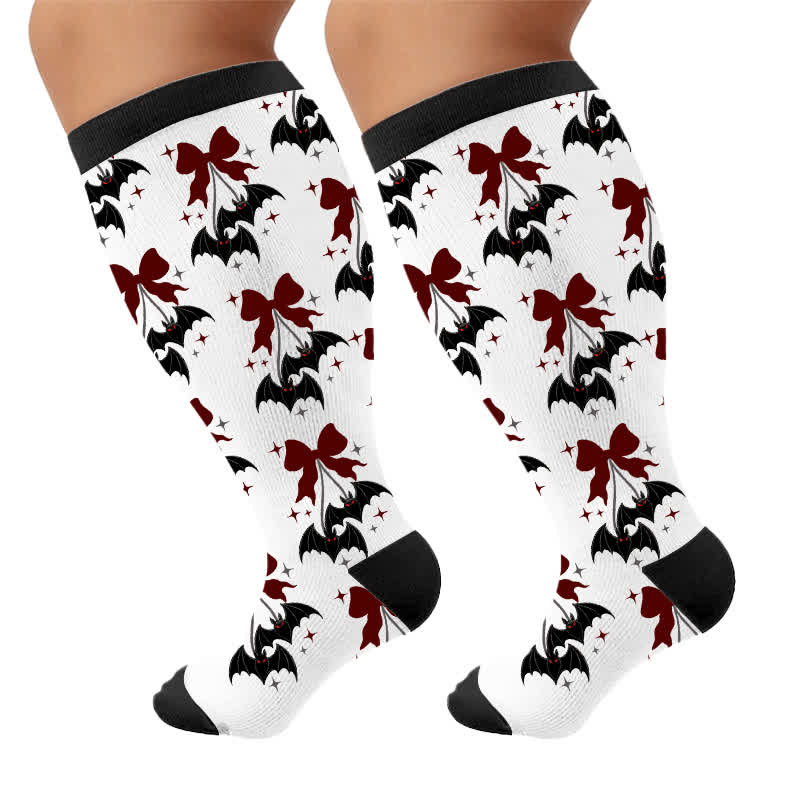 Plus Size Festive Bow Compression Socks - image 9