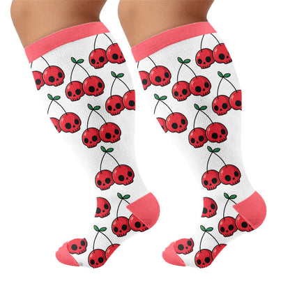 Plus Size Festive Bow Compression Socks - image 8