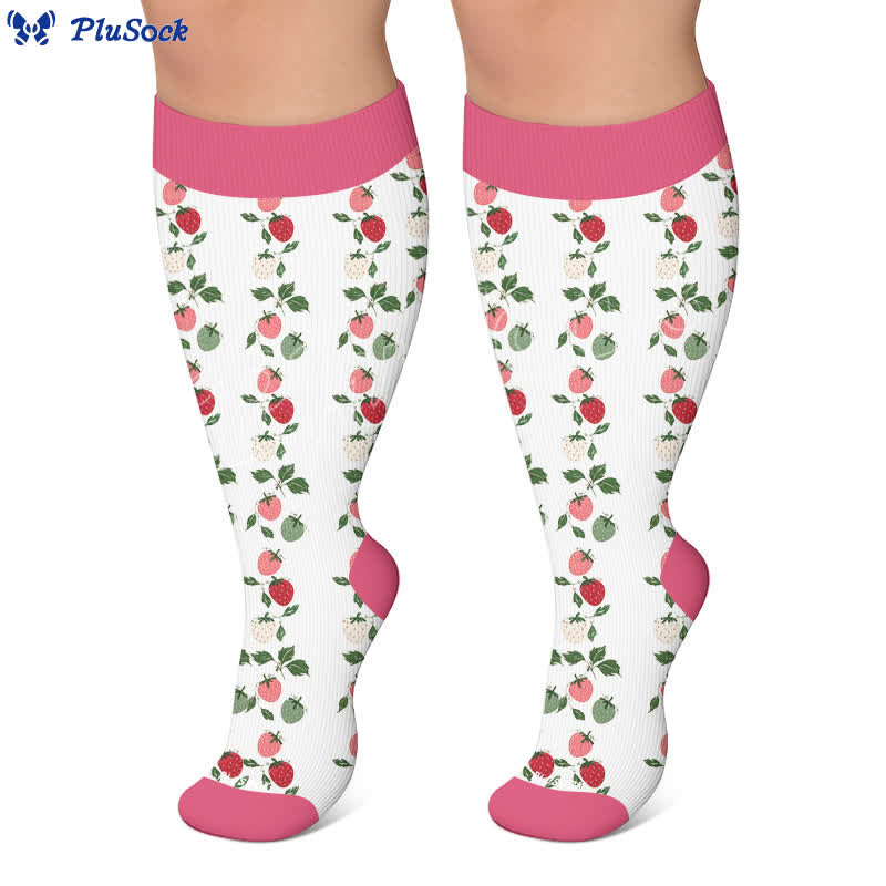 Plus Size Floral Ribbed Compression Socks - image 7