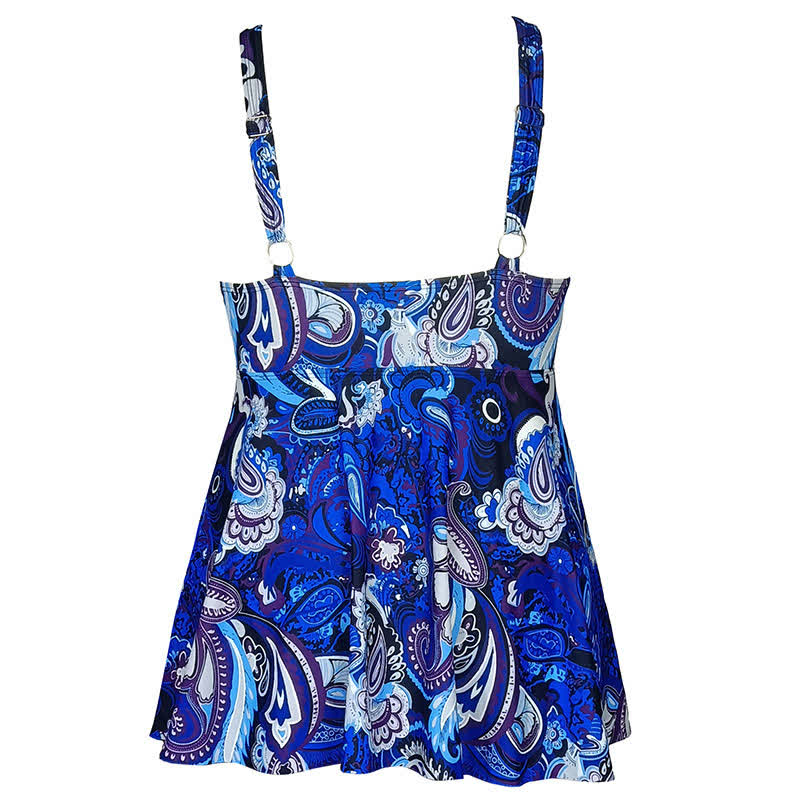 Plus Size Printed Ring Strap Swim Dress - image 17