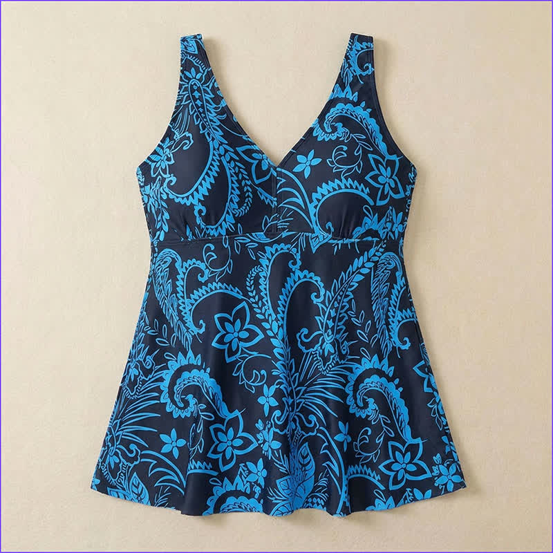 Plus Size Printed Ring Strap Swim Dress - image 20