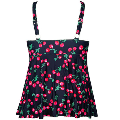 Leopard Flower Print Empire Waist Swim Dress - image 18