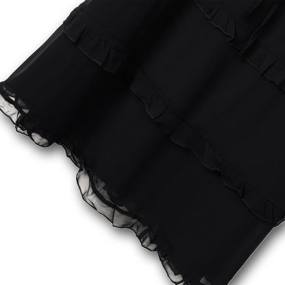 Plus Size Elegant V-Neck Ruffle Tie-Waist Midi Dress - image 4
