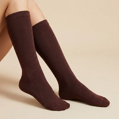 Plus Size Solid Color Anti-slip Compression Socks(6 Pairs) - image 5