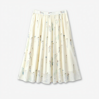 Yellow Loose Top Floral Skirt Matching Two Piece Set - Dress - 6XL - image 5
