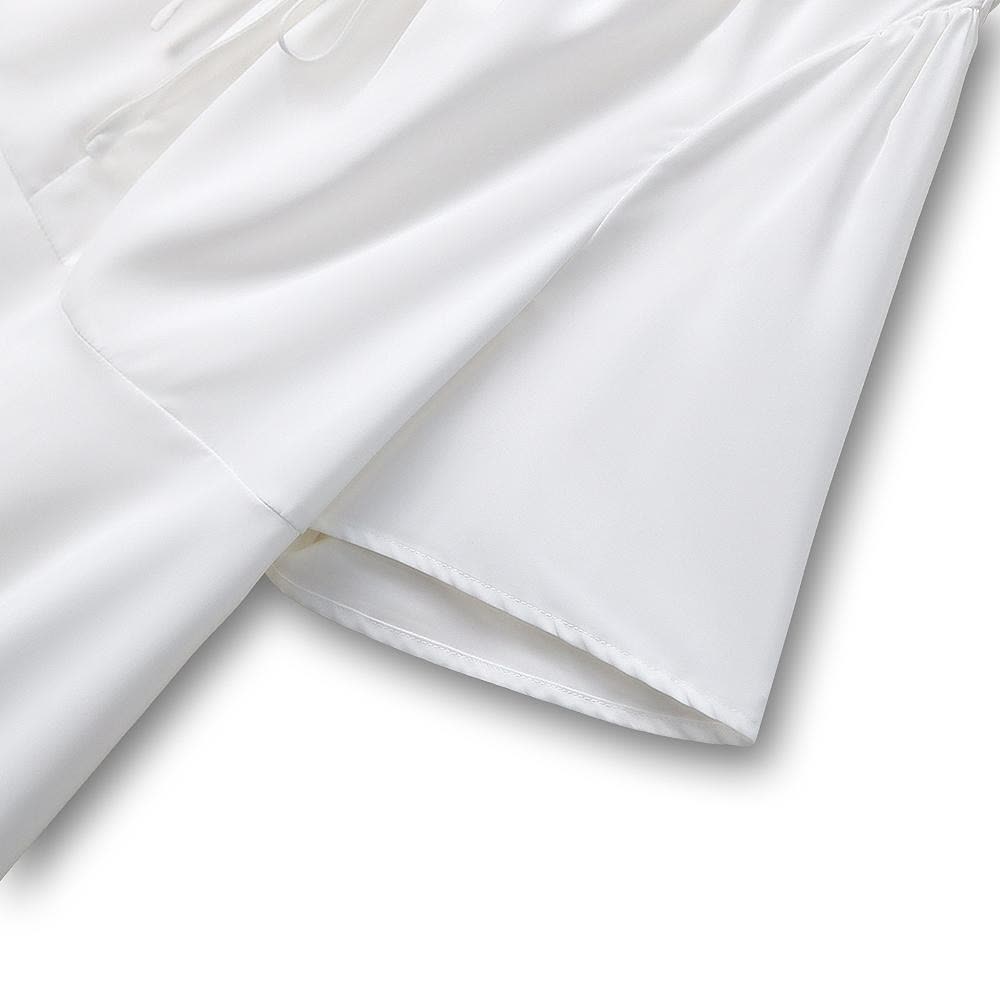 Plus-Size V Neck Tie-Neck Ruffle Peplum Blouse - image 2