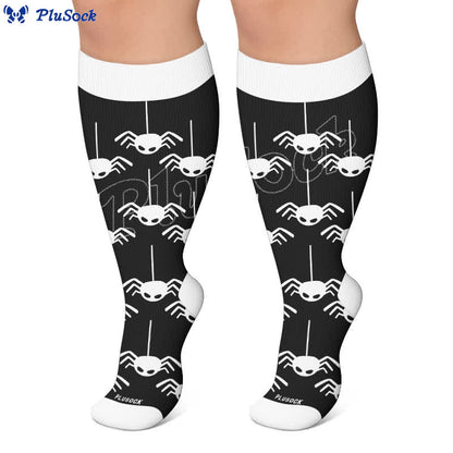 Plus Size Pink Purple Novelty Compression Socks - image 6