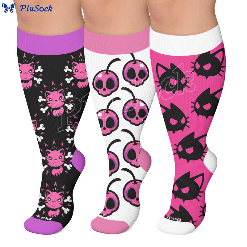 Plus Size Cartoon Alt Compression Socks - image 0