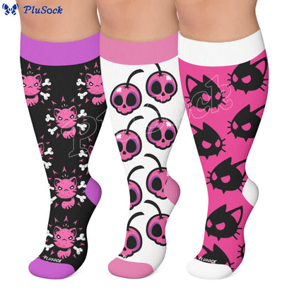 Plus Size Cartoon Alt Compression Socks - image 0
