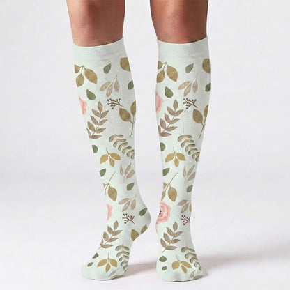 Flower Leaves Compression Socks(6 Pairs) - image 5