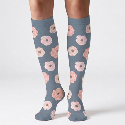 Flower Leaves Compression Socks(6 Pairs) - image 4
