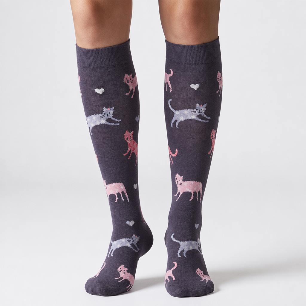 Cute Star Pattern Compression Socks(6 Pairs) - image 1