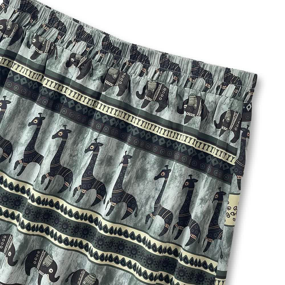 Plus Size Navy Top Animal Print Dress Set - image 3
