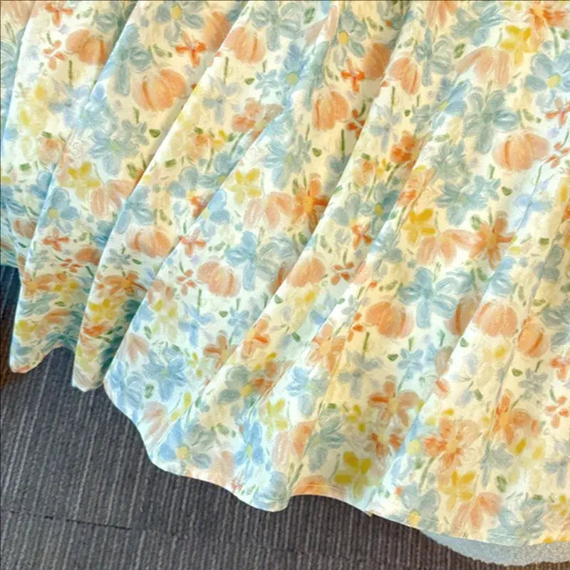 Plus Size Peter Pan Collar Floral Skirt Set - image 8