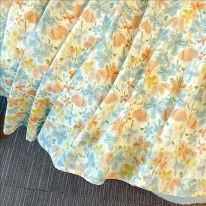 Plus Size Peter Pan Collar Floral Skirt Set - image 8