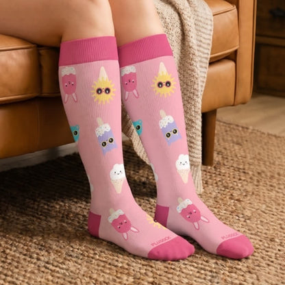 Plus Size Beach Capybara & Dog Print Compression Socks - image 2