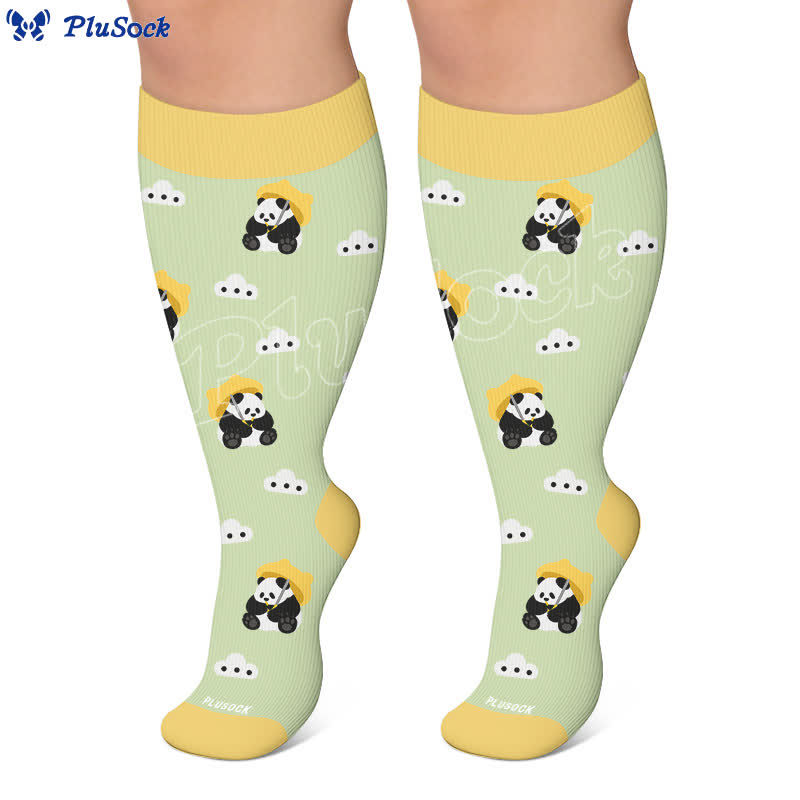 Plus Size Panda Cat Dog Print Compression Socks - image 6
