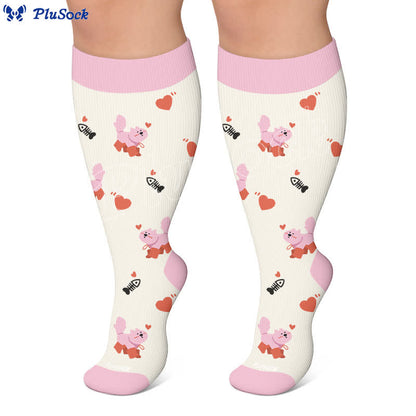 Plus Size Panda Cat Dog Print Compression Socks - image 5