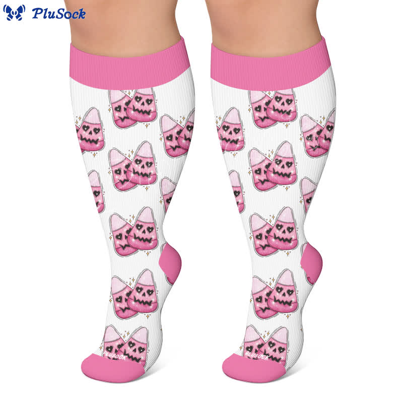 Plus Size Angel Ghost Heart Compression Socks - image 5