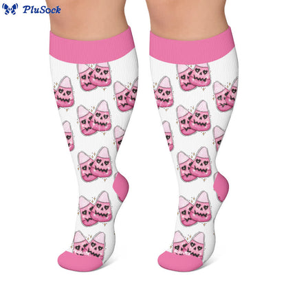Plus Size Angel Ghost Heart Compression Socks - image 5