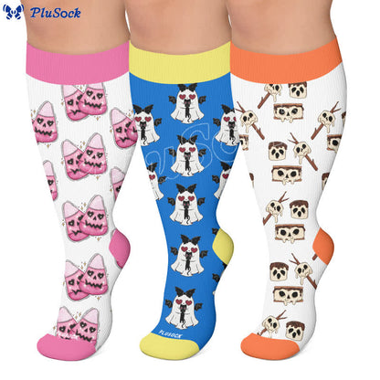 Plus Size Angel Ghost Heart Compression Socks - image 0