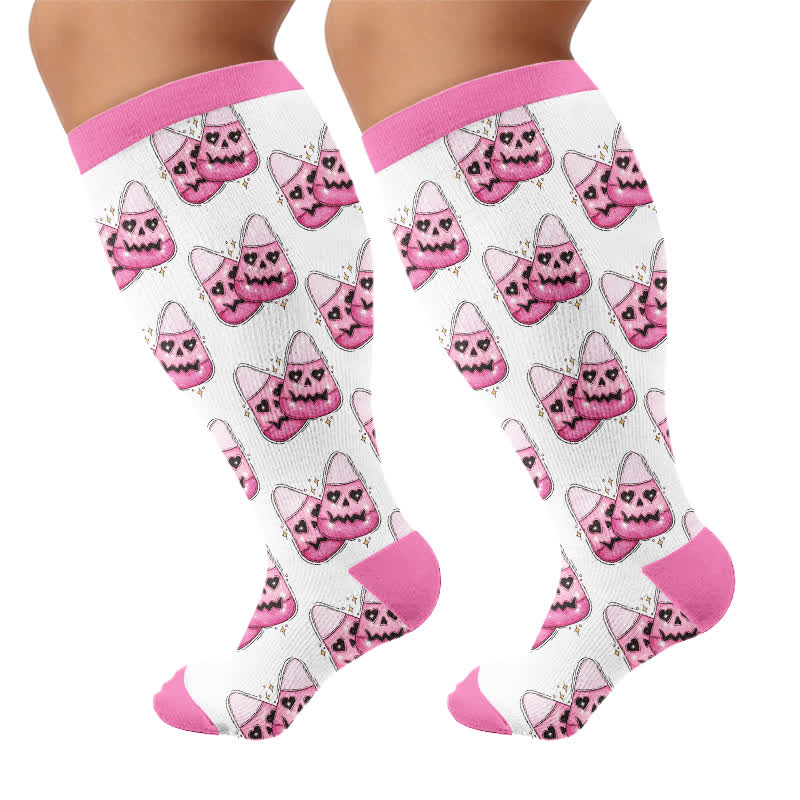 Plus Size Angel Ghost Heart Compression Socks - image 8