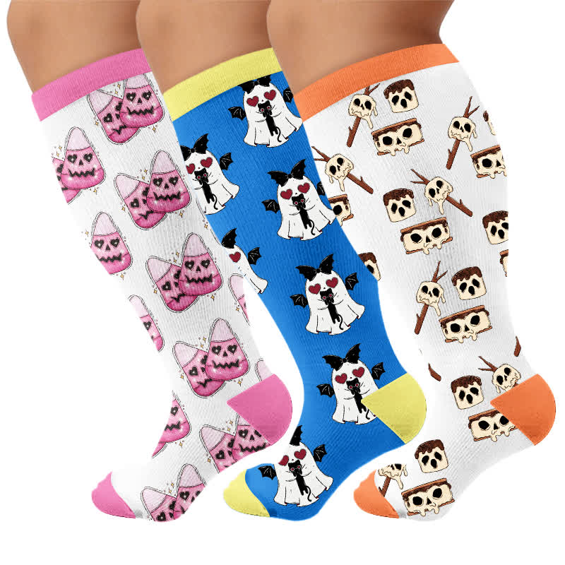 Plus Size Angel Ghost Heart Compression Socks - image 4