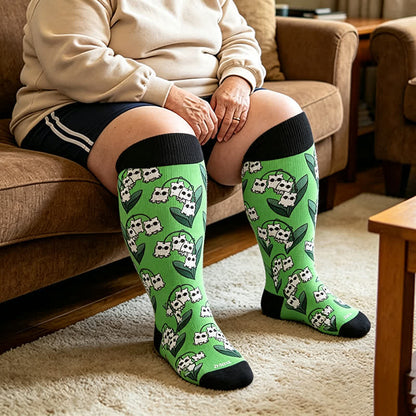 Plus Size Ghostly Skeleton Compression Socks - image 1