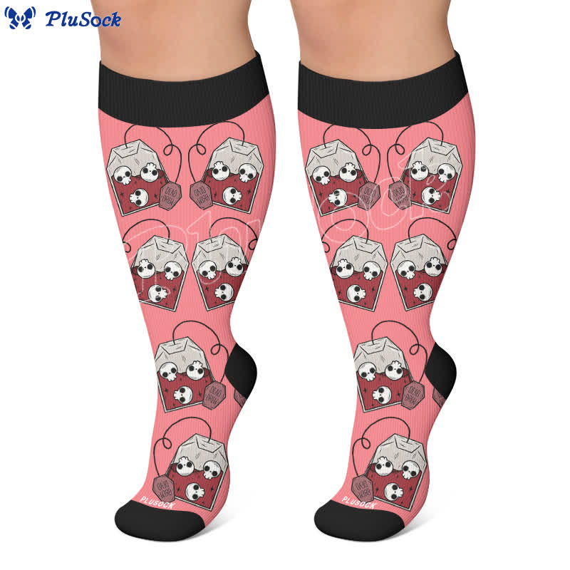 Plus Size Ghostly Skeleton Compression Socks - image 7