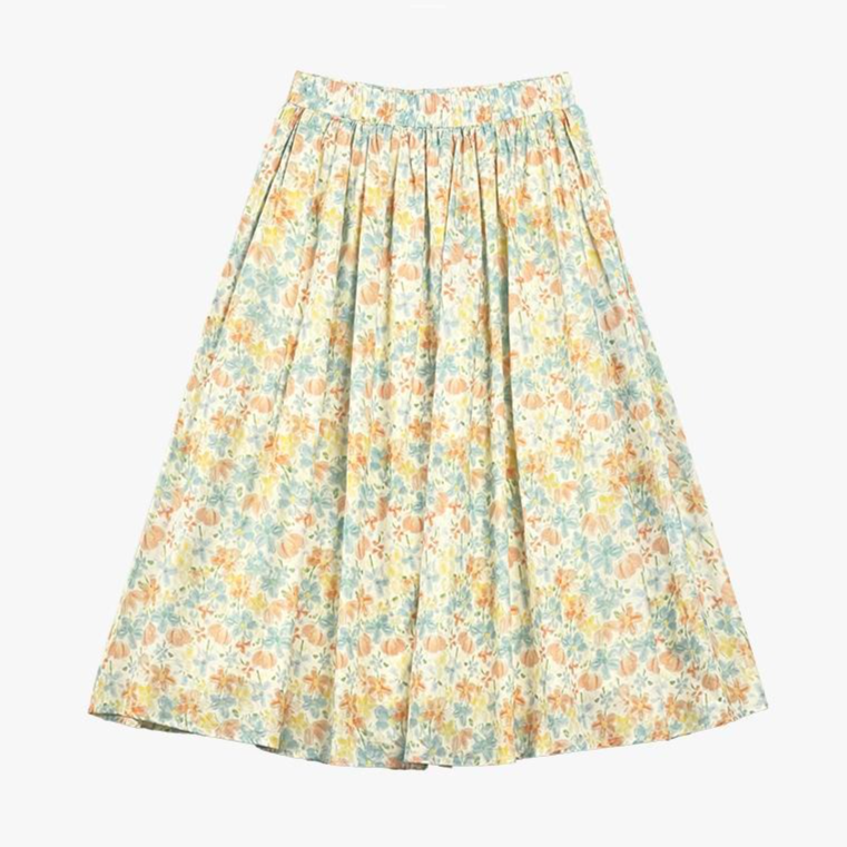 Plus Size Peter Pan Collar Floral Skirt Set - Midi Skirt - 6XL - image 6