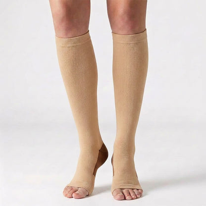 Classic Color Open Toe Compression Socks(5 Pairs) - image 4