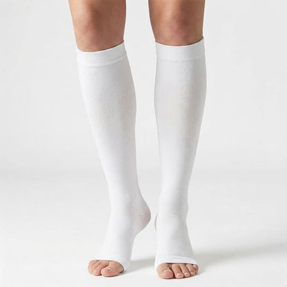 Classic Color Open Toe Compression Socks(5 Pairs) - image 3