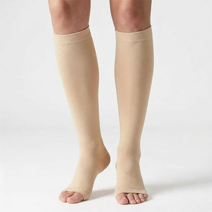 Classic Color Open Toe Compression Socks(5 Pairs) - image 2