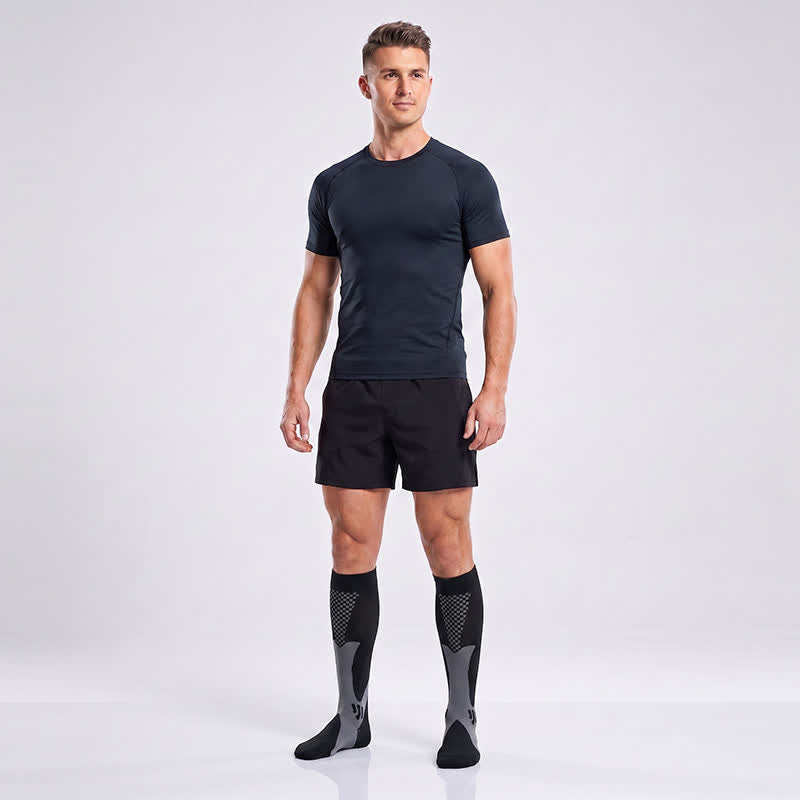 Colorful Stripe Compression Socks(3 Pairs) - image 1