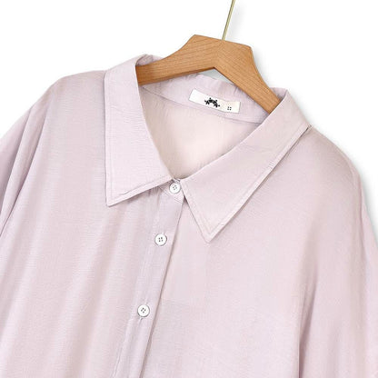 Plus Size Drape Shirt and Cami Dress Set - image 1